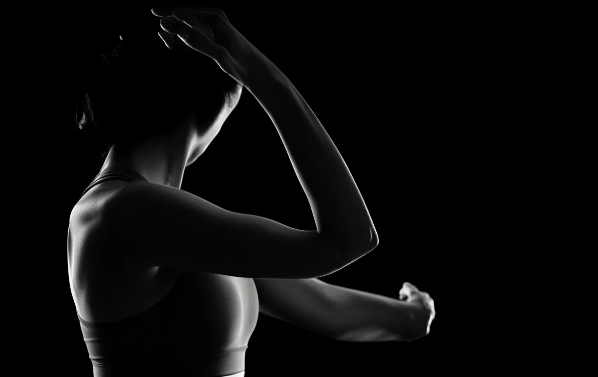 Silhouette élégante des bras et des épaules